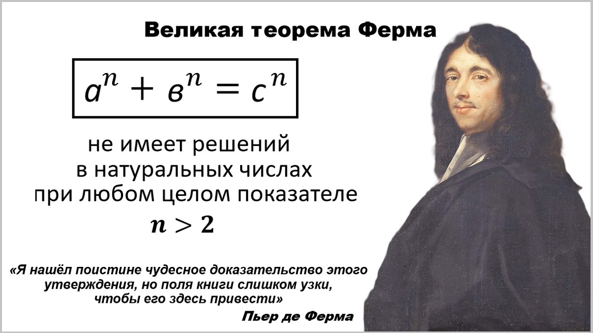 Теорема Ферма больше чем на 350 лет стала вызовом, от которого невозможно отвернуться. 