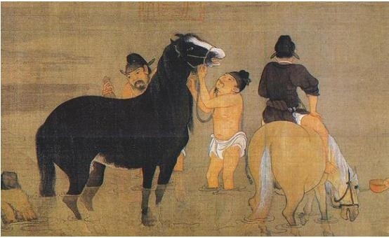 Картина династии Тан, изображающая дубикунь в виде набедренной повязки