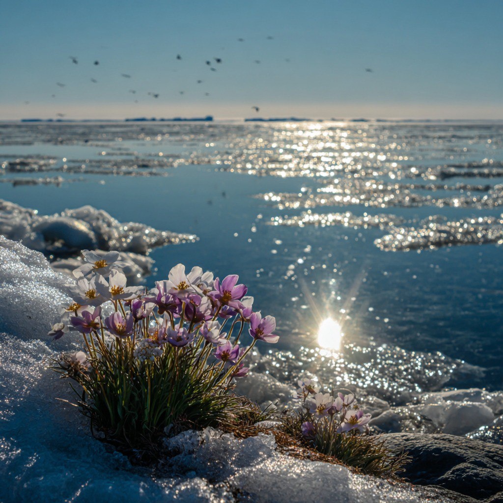 Татьяна Лучинкина | В Арктике наступила весна: как нейрофото преобразили ледяную пустыню