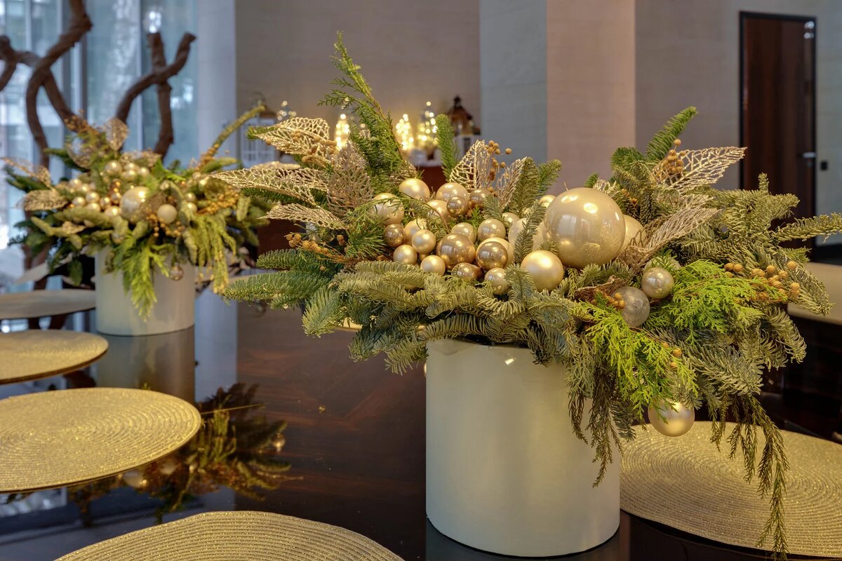 Новогодняя композиция на стол