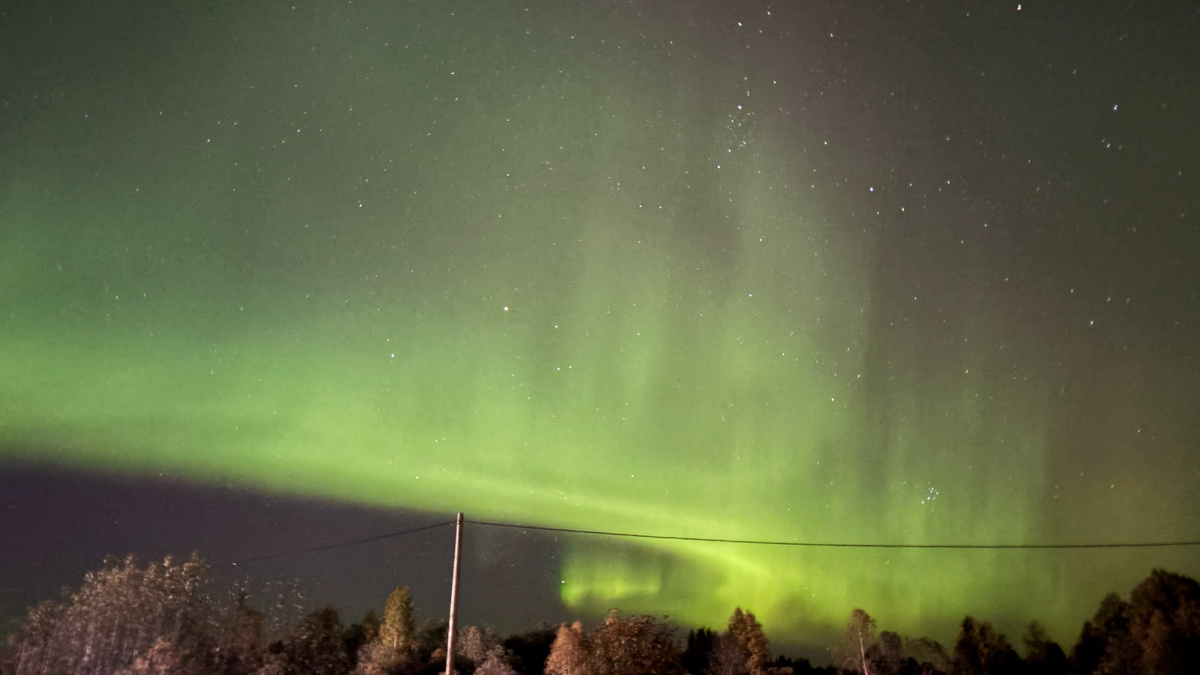 Северное сияние в Заонежье