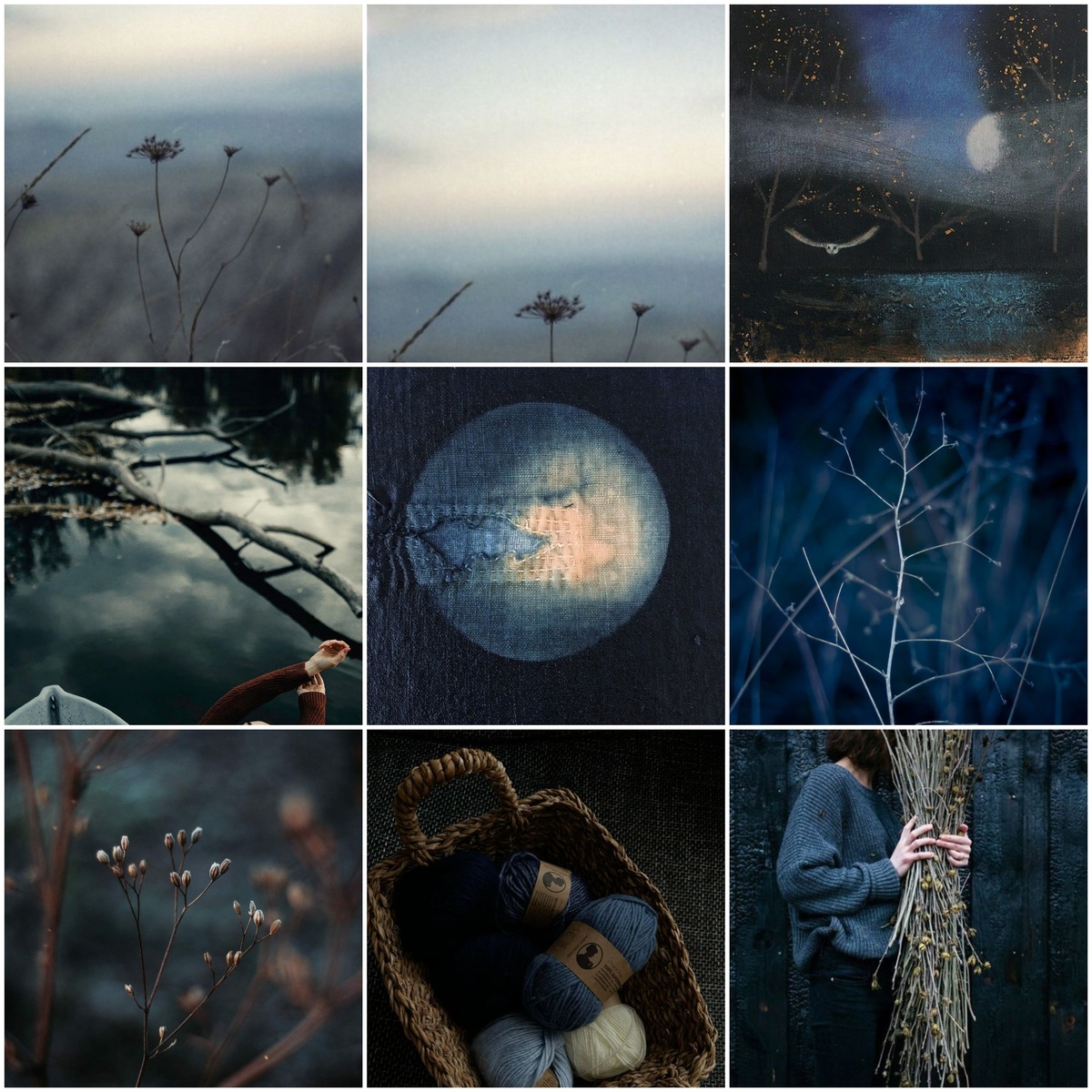 1. Индиго конца осени. Иллюстрации из открытых источников, коллажи авторские.