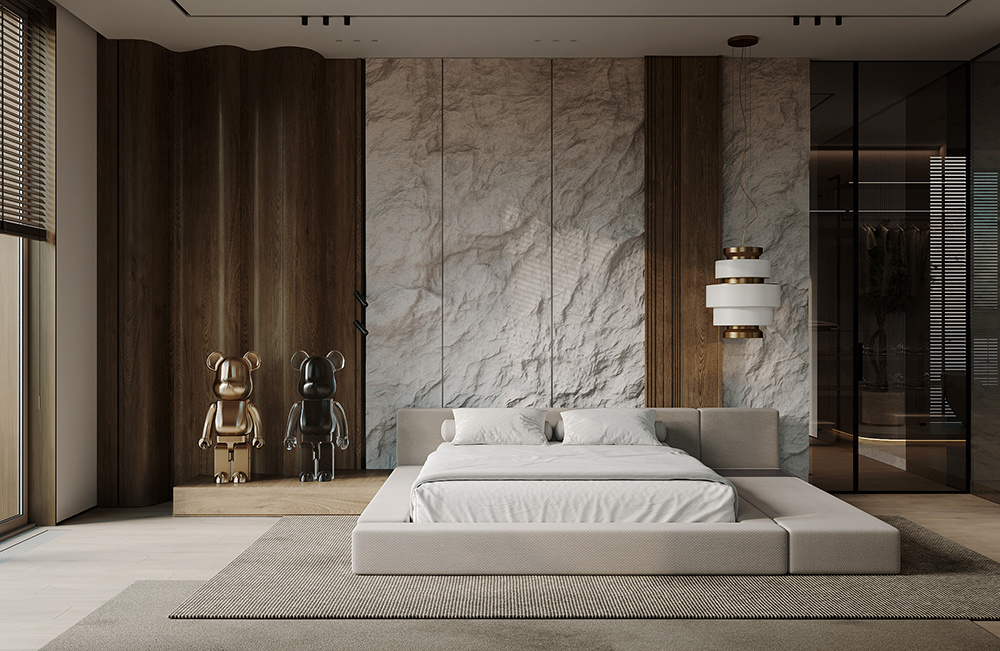     Стиль джапанди в интерьере спальни.    
 Фото: Humo Architects