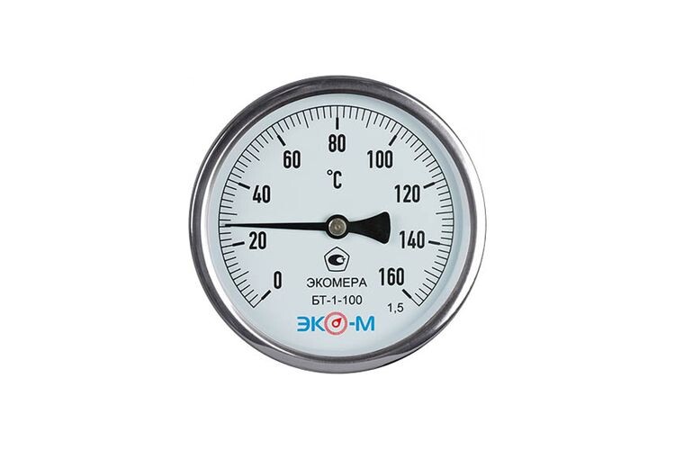 Биметаллический термометр ЭКО-М ЭКОМЕРА БТ-1-100. Материал взят с сайта https://ollq.ru