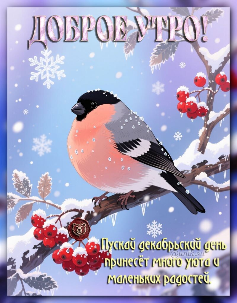 с добрым декабрьским утром картинки красивые