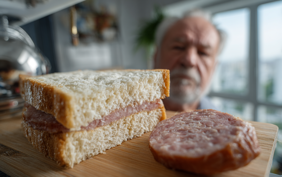 Бутерброд с колбасой и белый хлеб / Изображение: AlphaChef