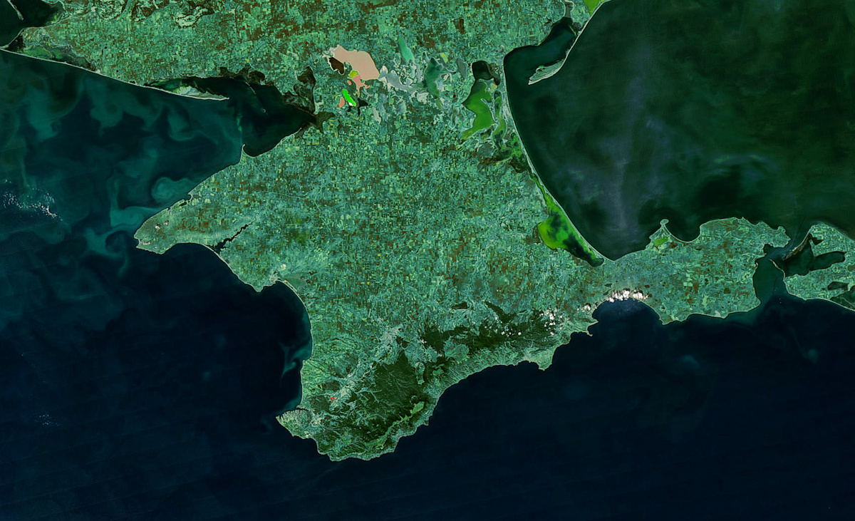 Крым, вид из Космоса