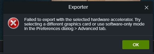 Camtasia 2022. Сообщение об ошибке при сохранении видео.