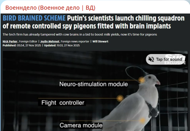 Скрин поста в тг-канале @voenndelo