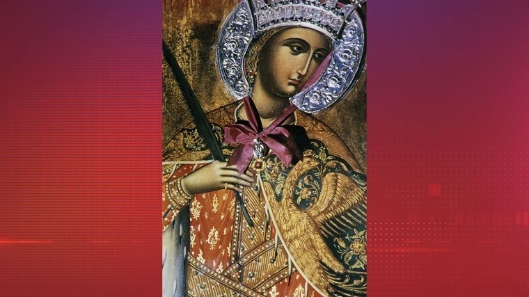 Икона Святой Великомученицы Екатерины из монастыря св. Екатерины в Синае.© РИА Новости / Юрий Кавер