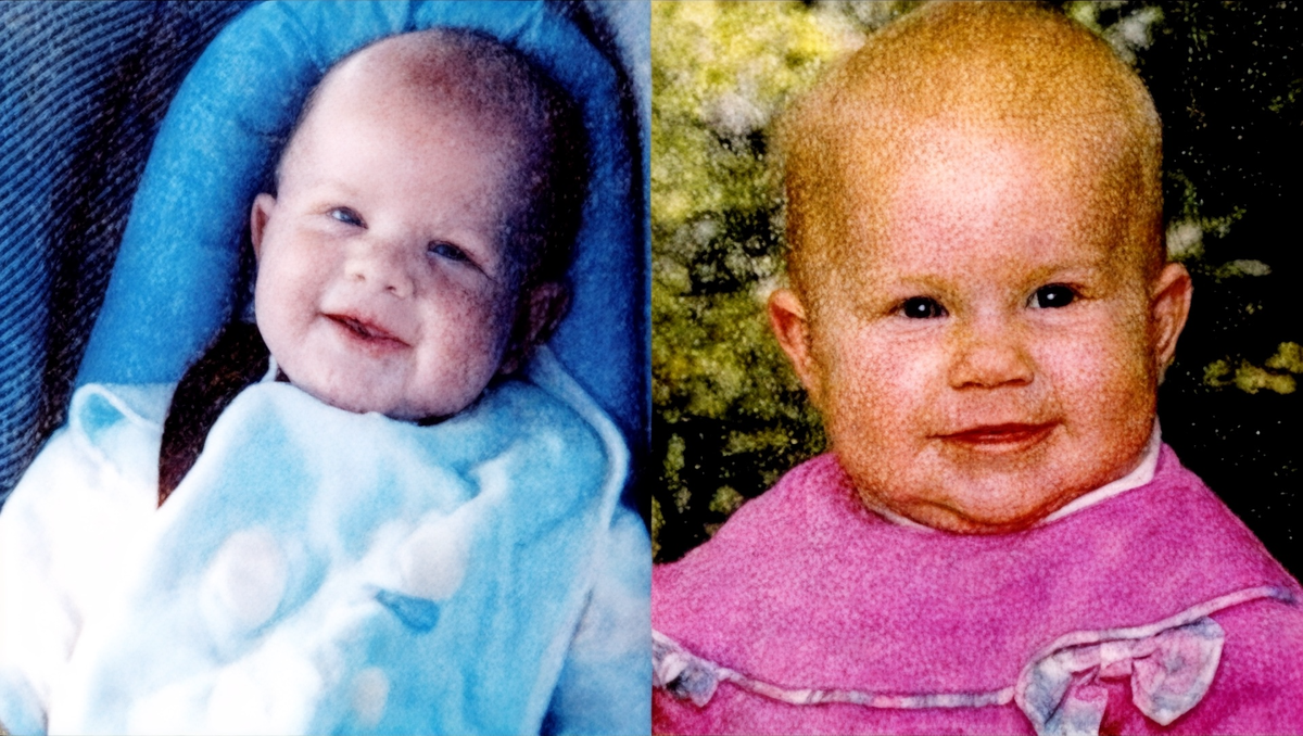 Слева: второй сын семьи - Патрик; справа третий ребёнок - дочь Сара.