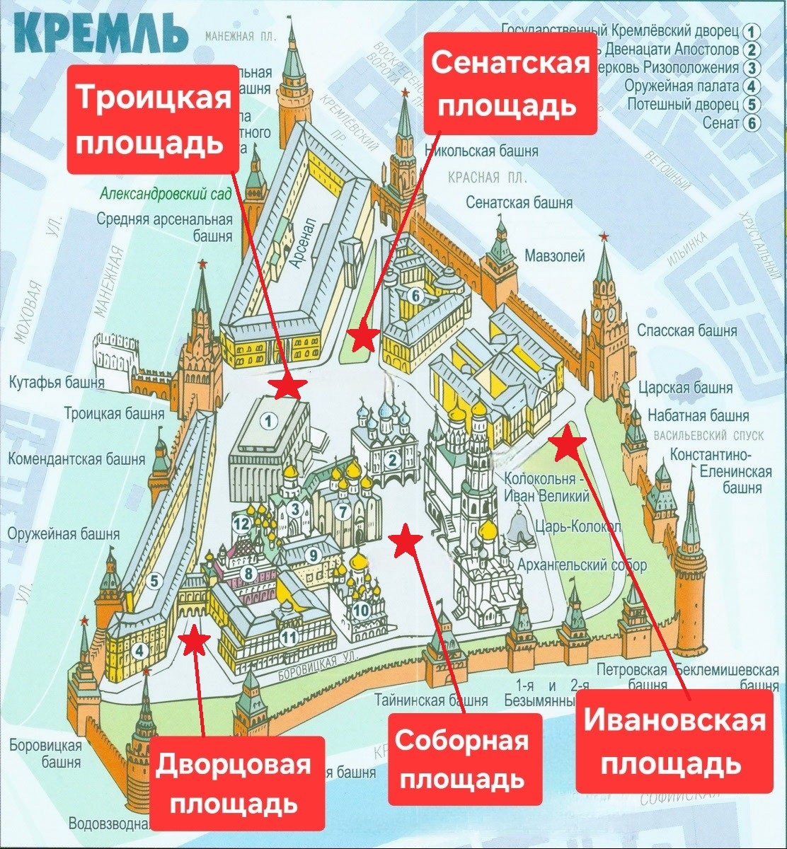План Московского Кремля.
