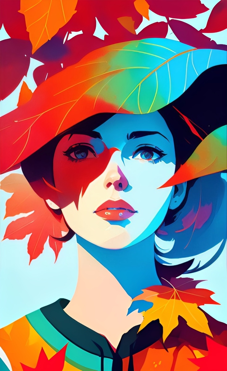 Контрасты осени. Иллюстрация создана с помощью нейросети DreamAI.