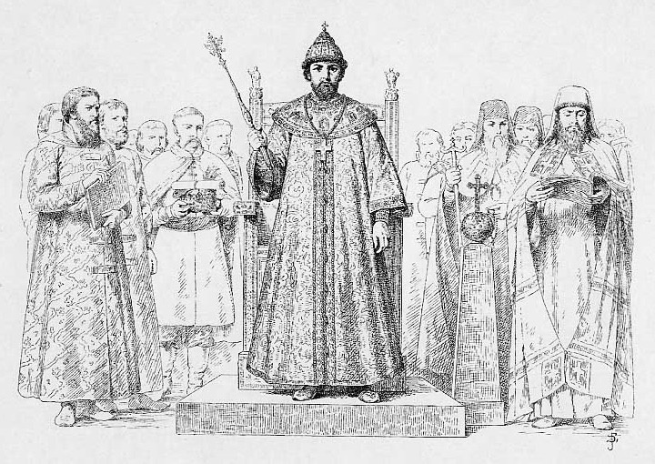 Русский царь Алексей Михайлович Романов (1645—1676). Рисунок Василия Петровича Верещагина, 1896 год