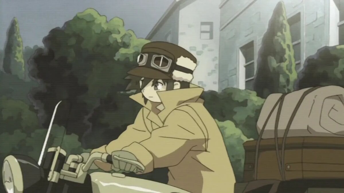 Кадр из аниме «Путешествие Кино» 2003 года   📷