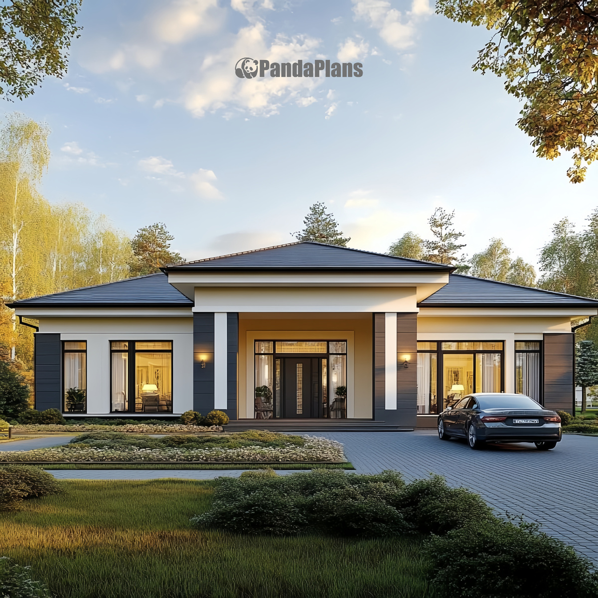 1. Современный одноэтажный дом