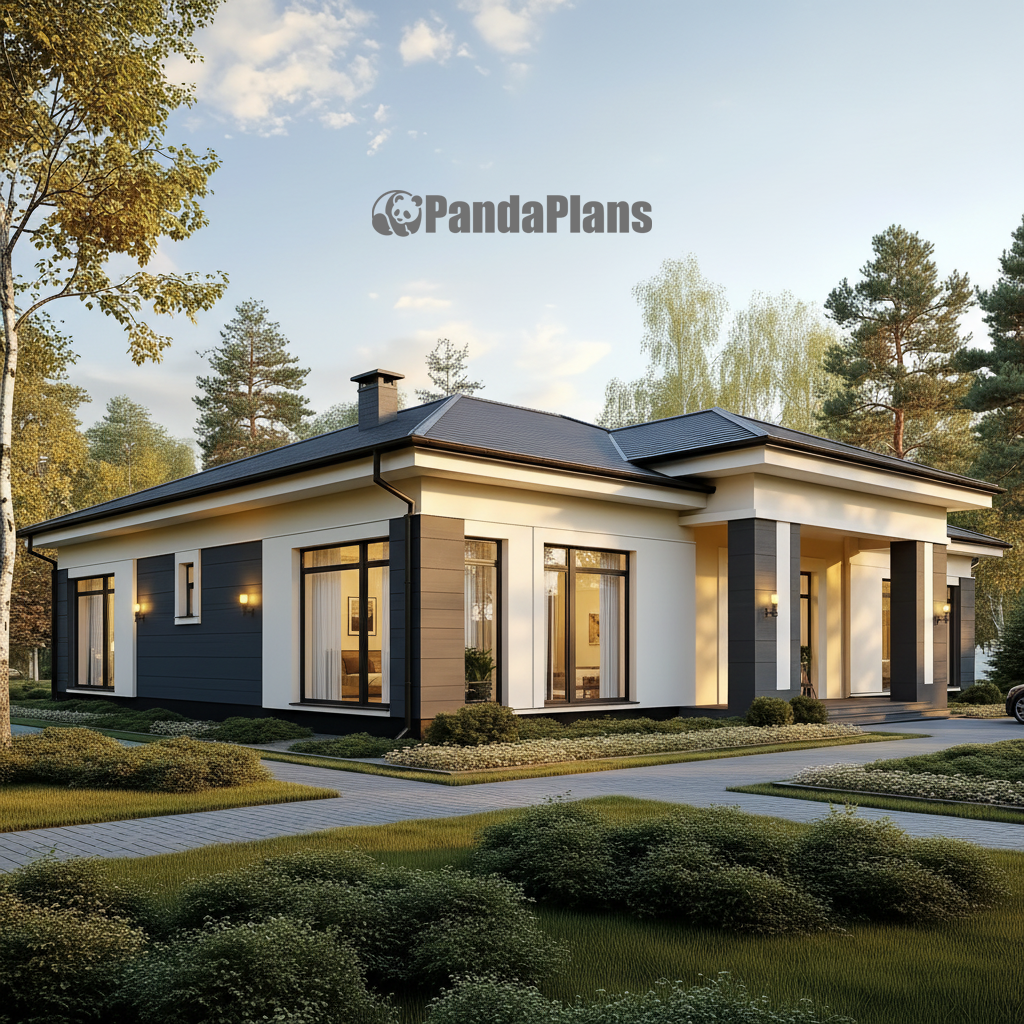 2. Современный одноэтажный дом