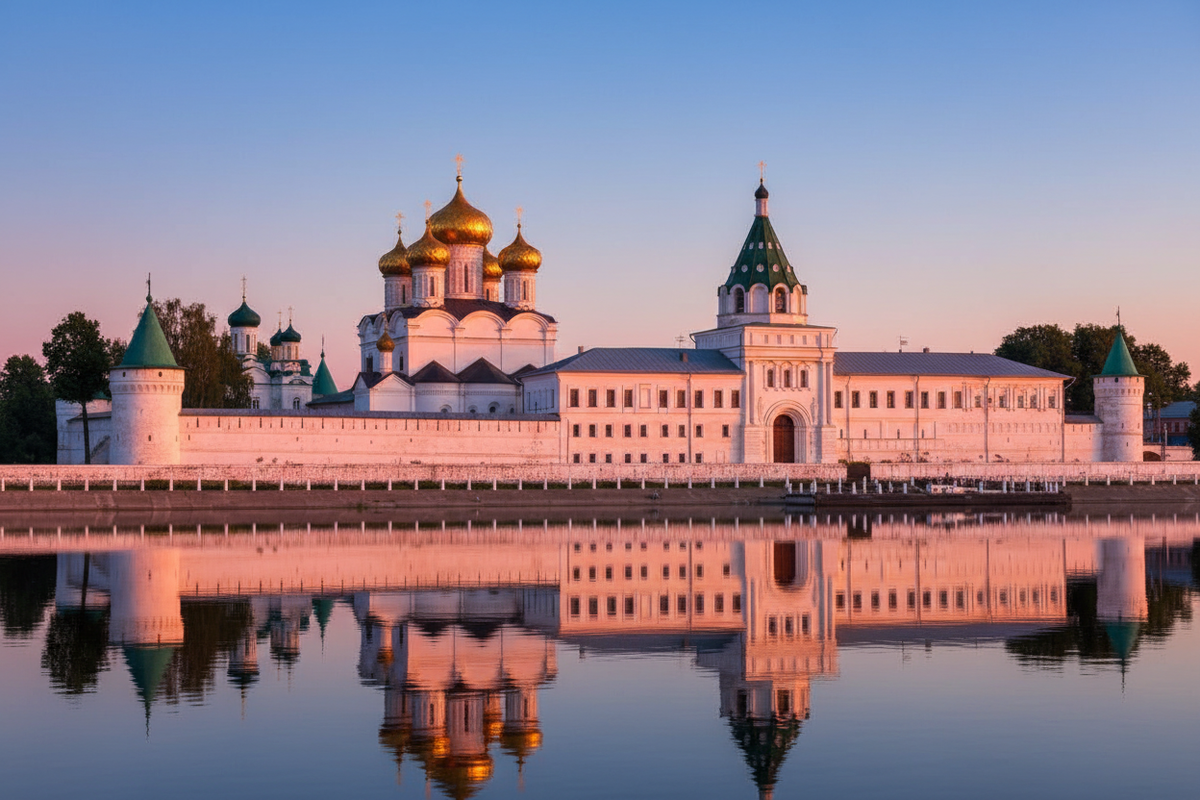 Ипатьевский монастырь на восходе Кострома