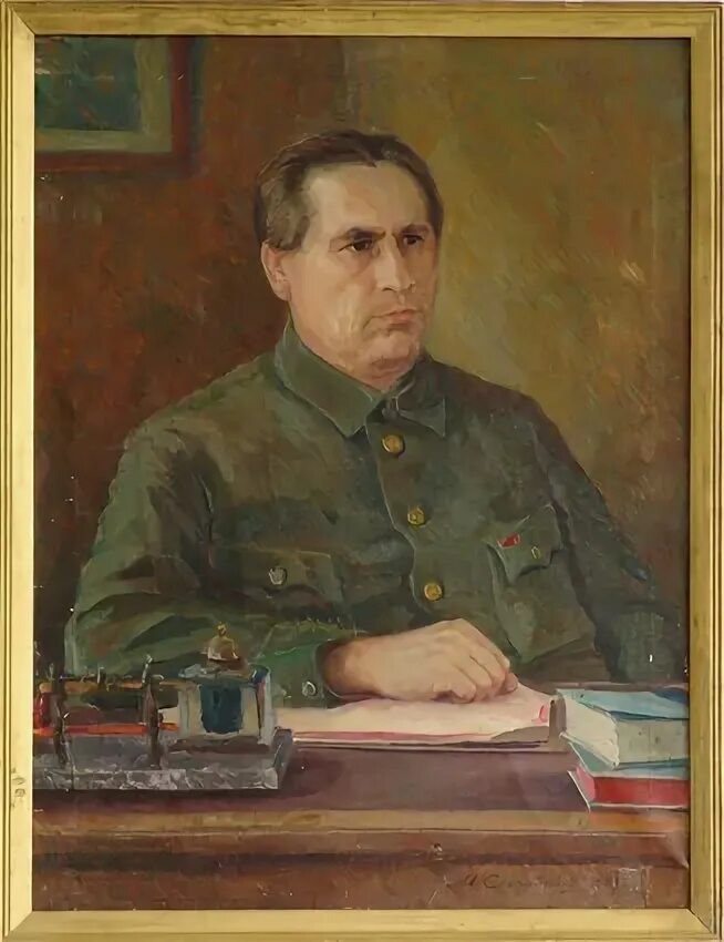 Спиридонов М. М. Портрет С. П. Петрова (1933; холст, масло; 126 х 95; ЧГХМ)