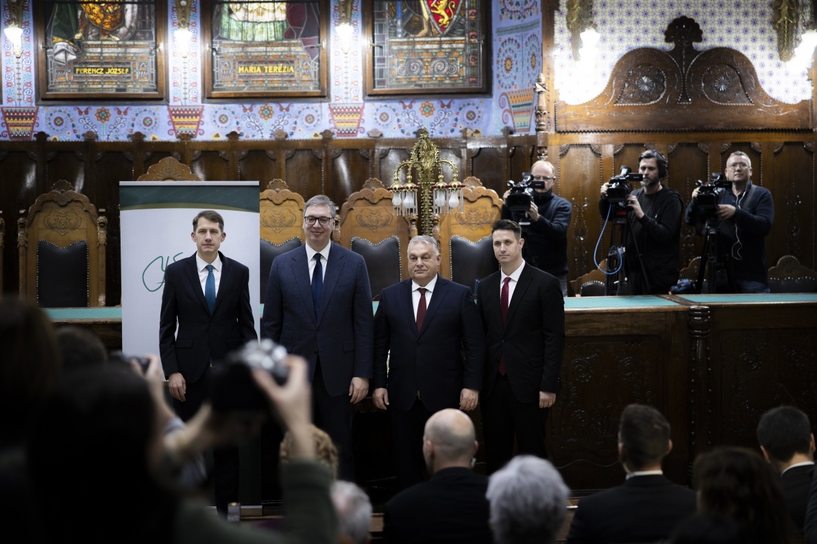 Вучич и Орбан в Суботице 27 ноября 2025.