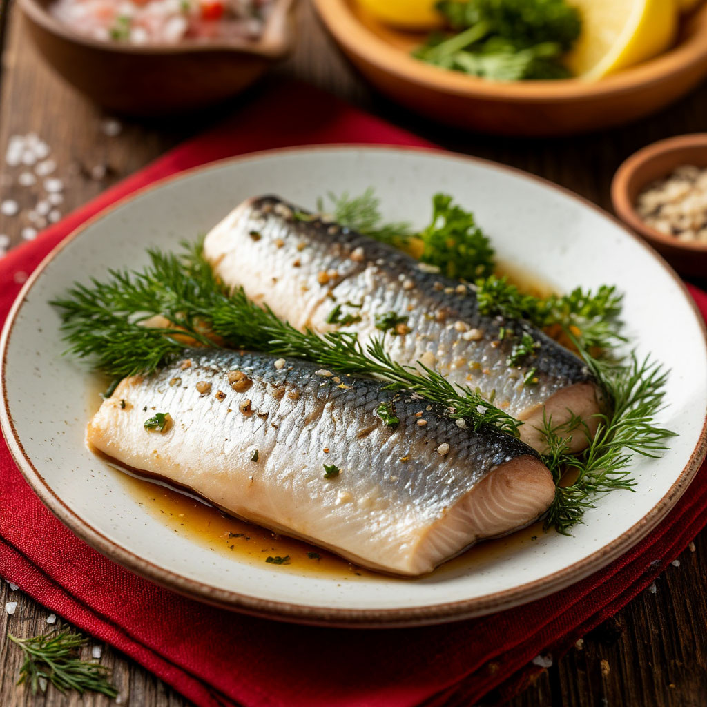 Селёдочка вкусная солёная