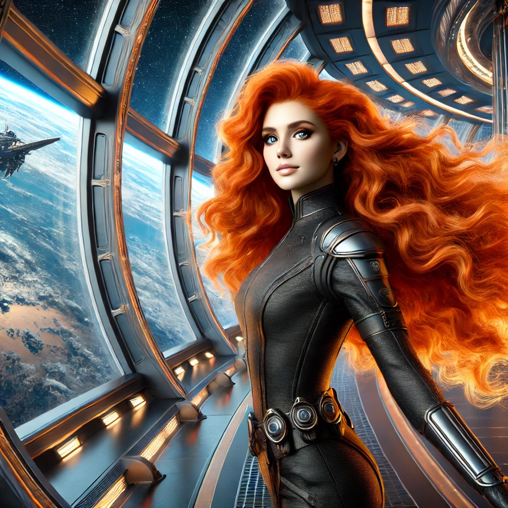 Иллюстрация "Сандра Кара, начальник медицинской службы завездолёта "Аристон" создана сетью ДжиПиТи