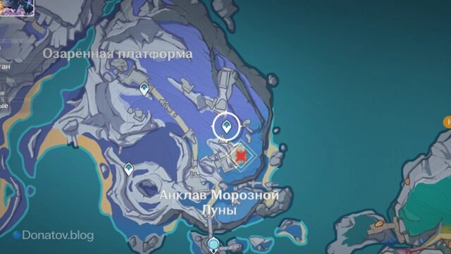    Точка начала квеста «Молитвы Морозной Луне»