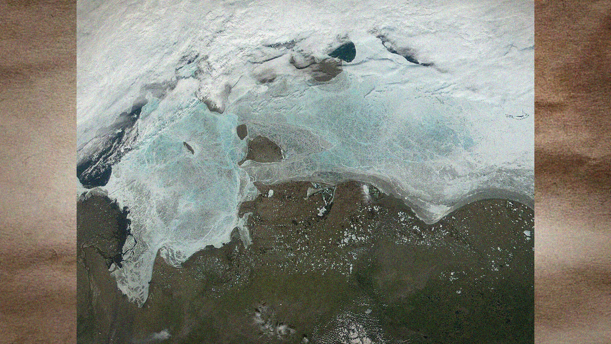 Море Лаптевых, вид со спутника