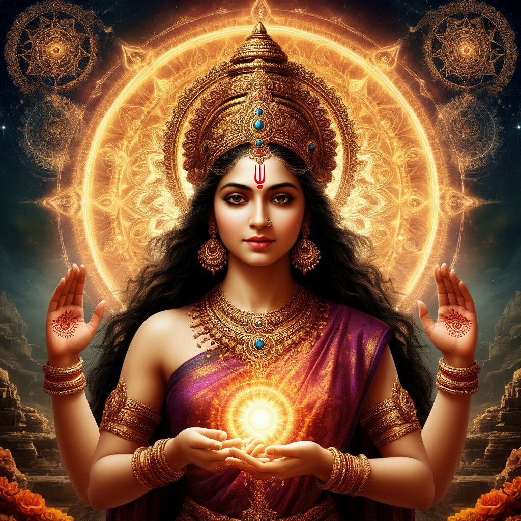 Майя творит Божественную иллюзию. Создано ИИ Шедеврум