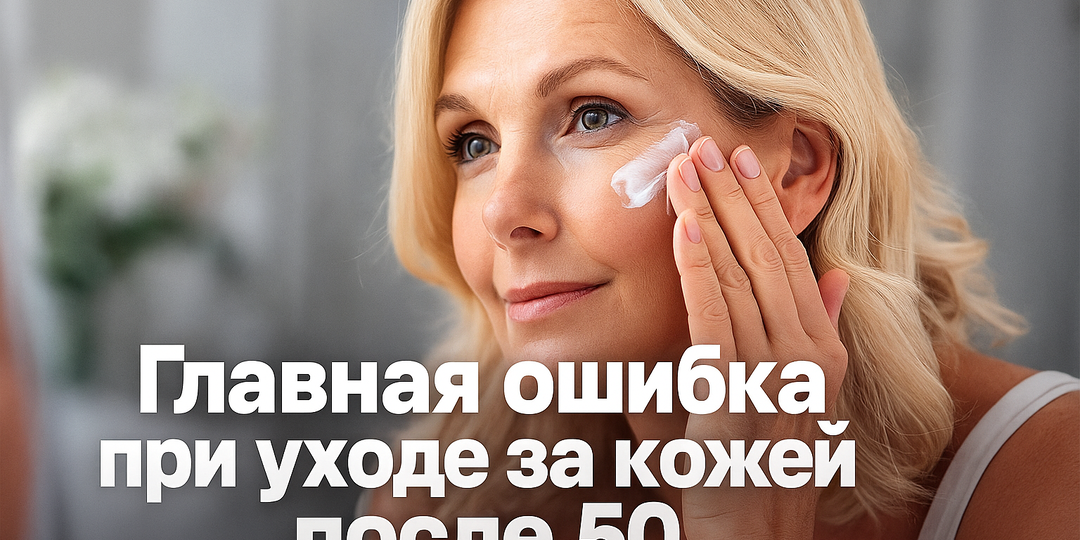 Главная ошибка при уходе за кожей после 50 лет?
