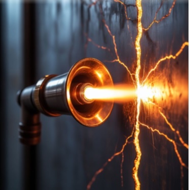 СВЧ облучение поверхности металлического изделия