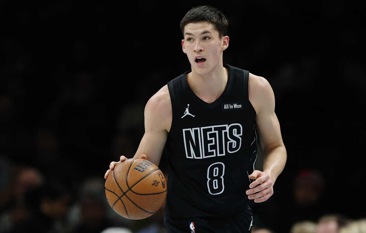    Баскетболист "Бруклина" Егор Демин  Sarah Stier/Getty Images