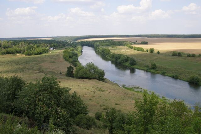 Река Красивая Меча. Вид с Красного холма.