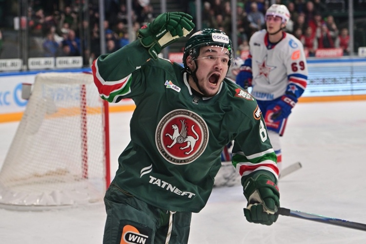    «Ак Барс» обыграл СКА со счëтом 5:2.   
Фото: ak-bars.ru