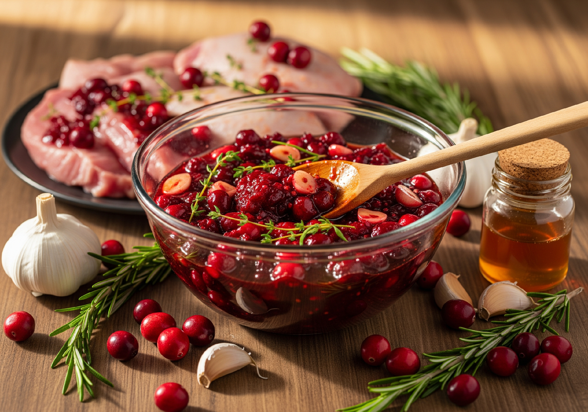 Клюквенный маринад для мяса и шашлыка