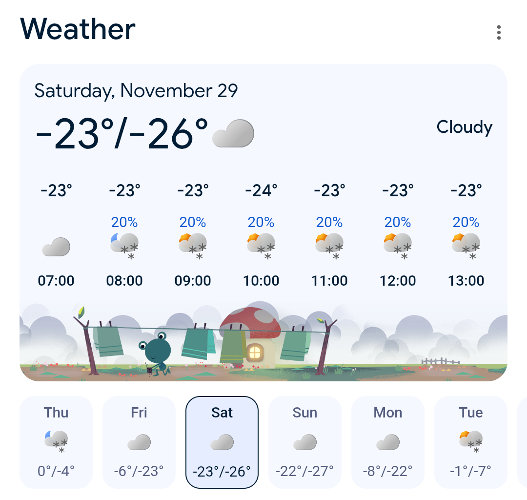 Погода за окном