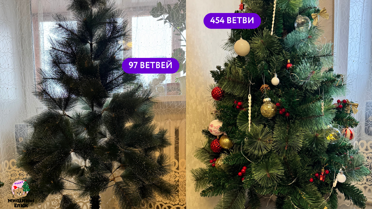 Как влияет количество ветвей на внешний вид елки