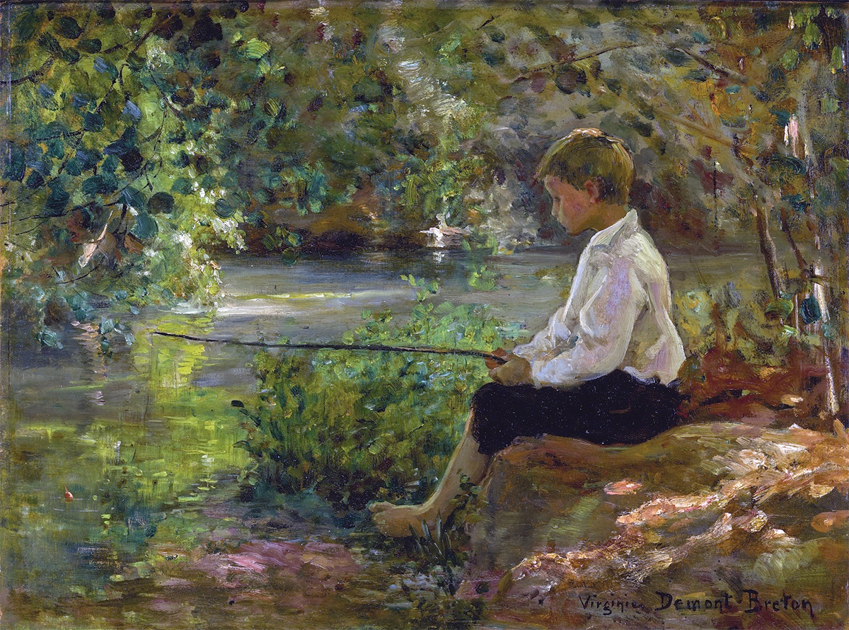 Ребенок на рыбалке. Частная коллекция