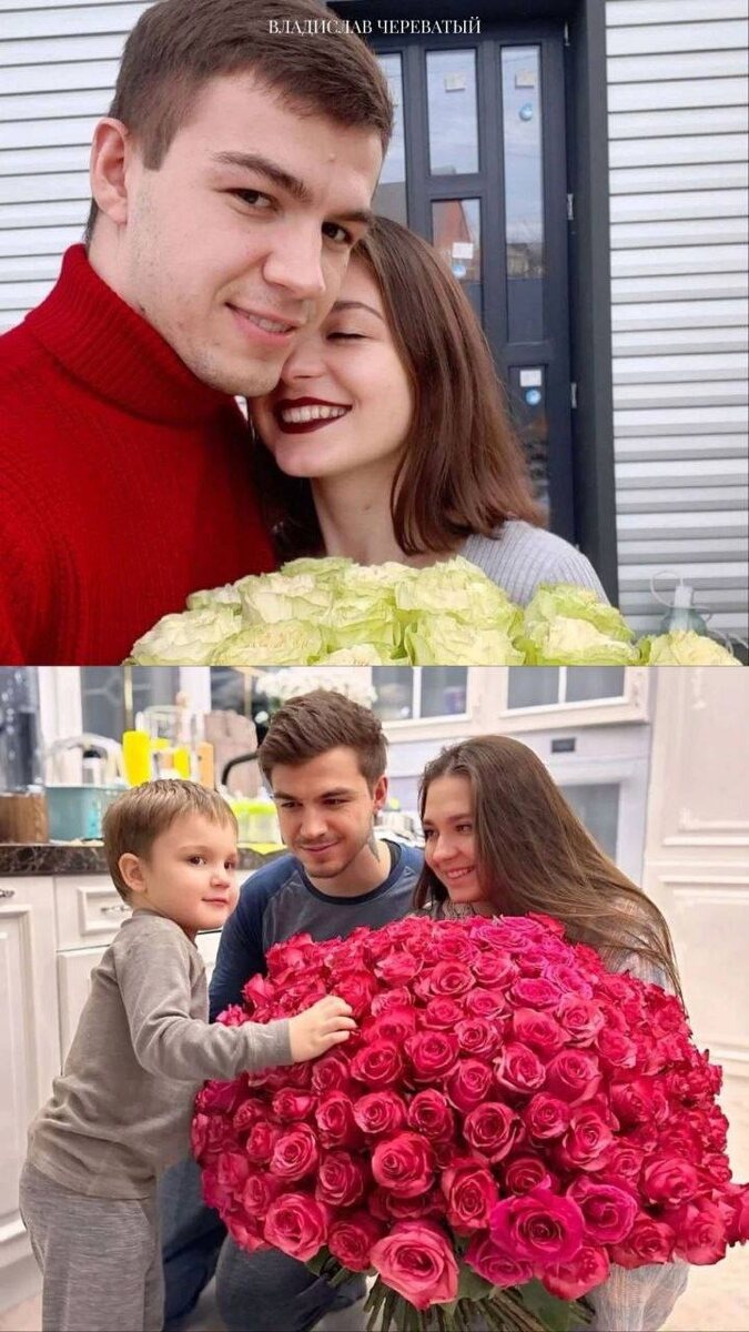 Влад Череватый с семьей