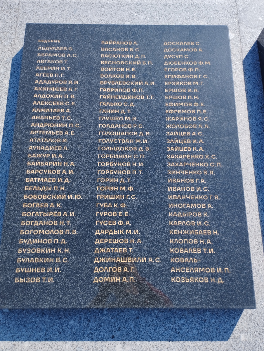 Мемориальные плиты на мемориале Победы в Красноярске (ФОТО АВТОРА)