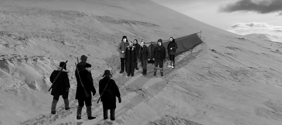 Картинка из интернета. К реальным событиям она имеет мало отношения, но суть передает правильно: дятловцы подверглись нападению со стороны группы вооруженных людей. 