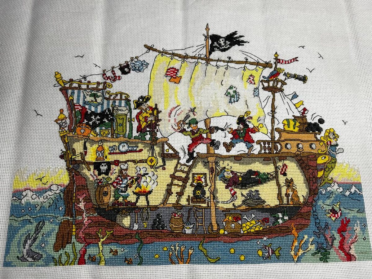 Мастер вышивки Мария Морозова, Pirate Ship, Bothy Threads, серия Cut Thru.