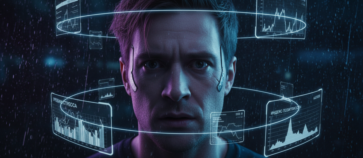 Уровень стресса, индекс позитивности, калории.