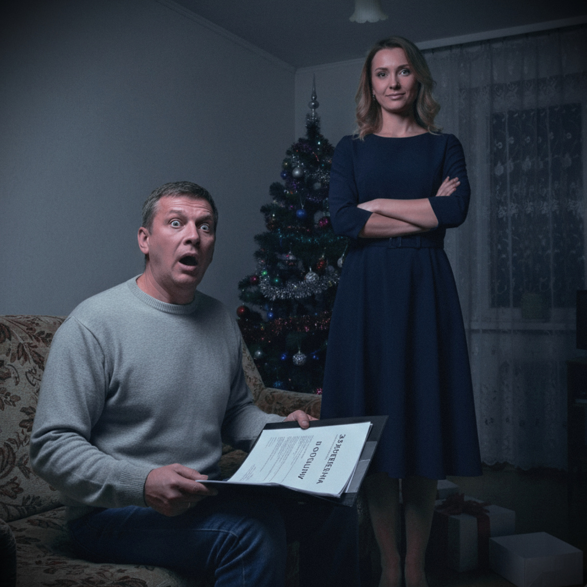 Муж украл мои накопления на квартиру и отдал матери на шубу. Я вручила ему на Новый год подарок, от которой он поседел за минуту