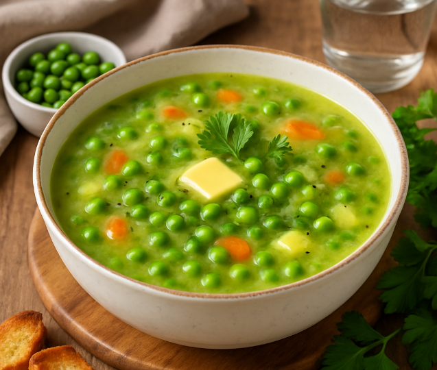 Суп с зелёным горошком