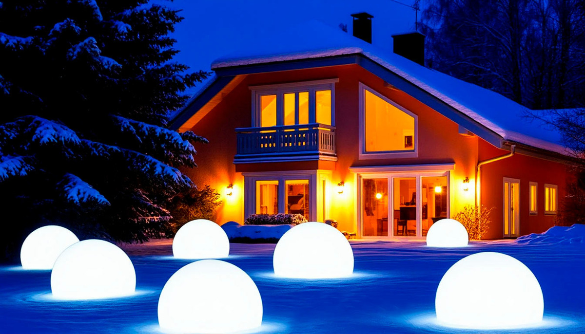 Освещение участка зимой необходимо для повышения безопасности, улучшения видимости в тёмное время суток, создания комфортной обстановки и поддержания эстетической привлекательности территории.