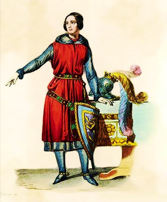 Жанна де Бельвиль. Современная миниатюра. Художник Эльза Милле.