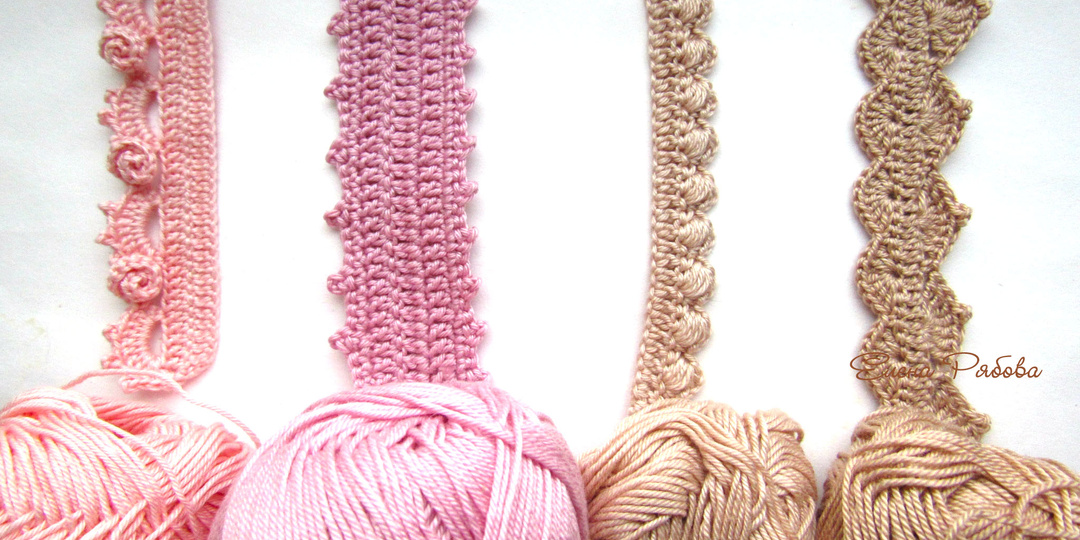 Обвязка края крючком. 3 простых варианта. Мастер - Класс для начинающих