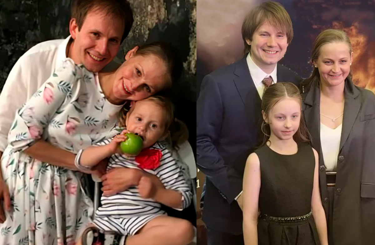 Яна с мужем и дочкой