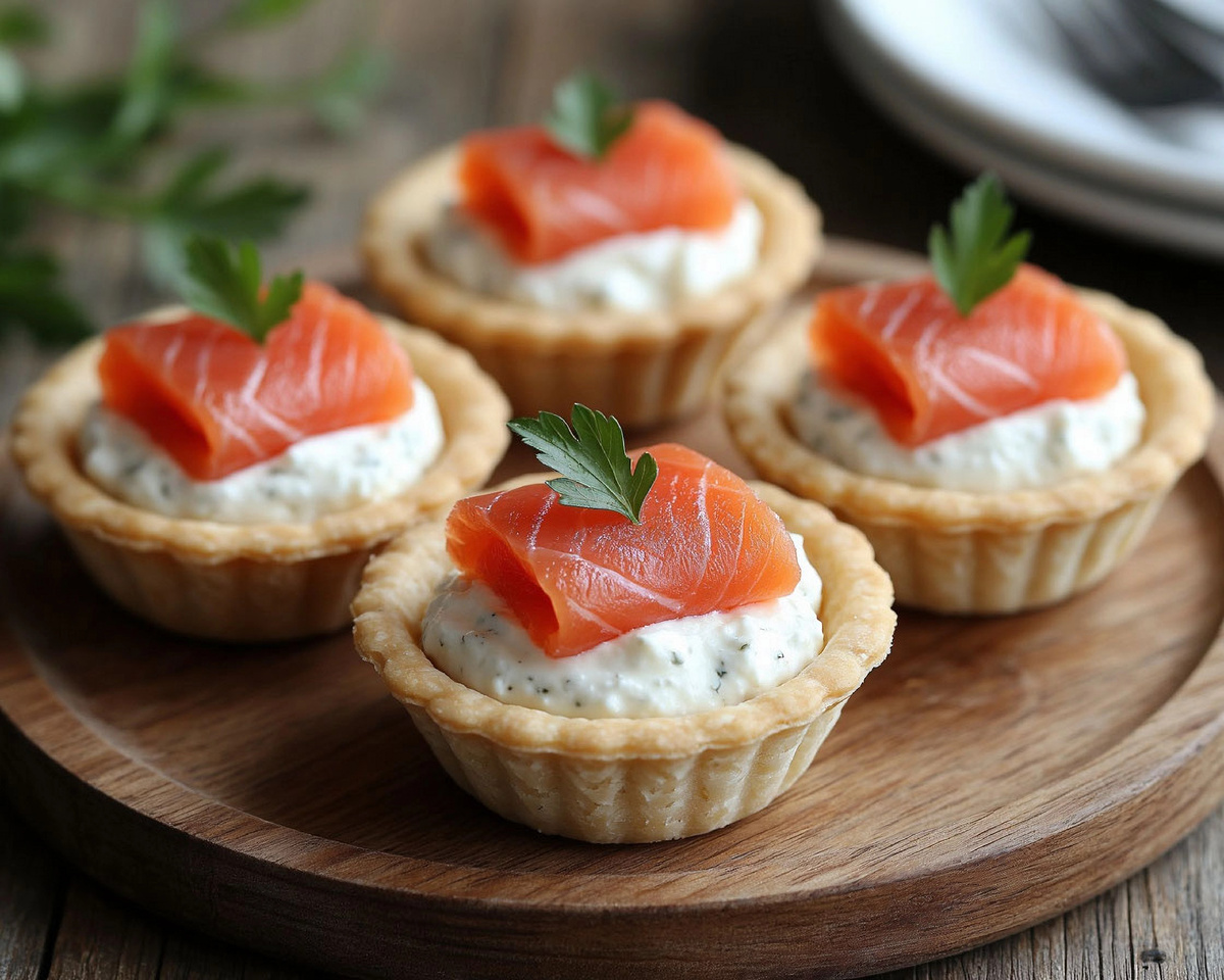 Тарталетки с творожным сыром и красной рыбой: идеальная закуска для праздника и фуршета. Пошаговый рецепт 🥧🐟✨